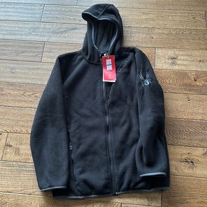 Spyder zipper hooded fleece